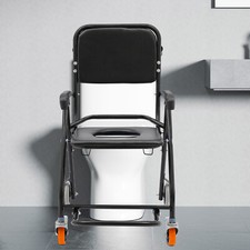 Wózek transportowy 4 w 1 WC, składany fotel prysznicowy z kołami