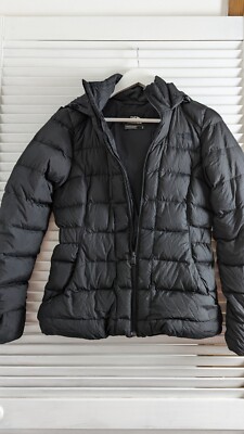 North Face gefütterte Damen-Daunenjacke Größe Small Kunstfellbesatz Kapuze schwarz