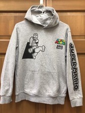 Super Mario Gray Hoodie Sweatshirt, Pullover, Youth Size L 14-16 , Pocket