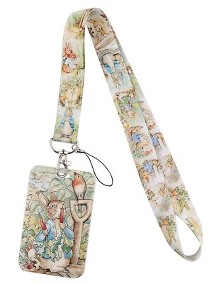 Pinstant Tale of Peter Rabbit Beatrix Potter 17.7'' Neck Lanyard Keychain With...