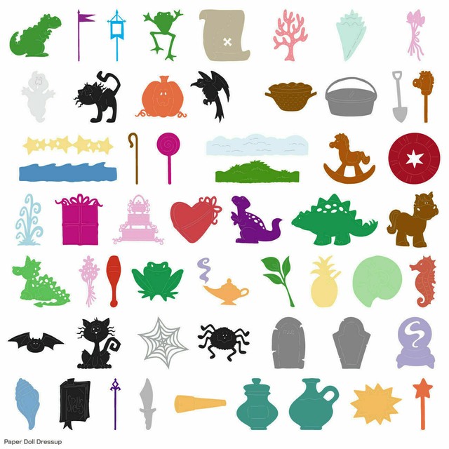 PAPER DOLL DRESS UP Cricut Cartridge DOLLS CLOTHES ACCESSORIES