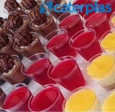 2 oz 60ml Clear Plastic Reusable Shot Dessert Jelly Cups Glasses Party Wedding