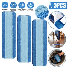 3Pcs Replacement Microfiber Cleaning Refill Pads For Bona Mop 18" Reusable Tools