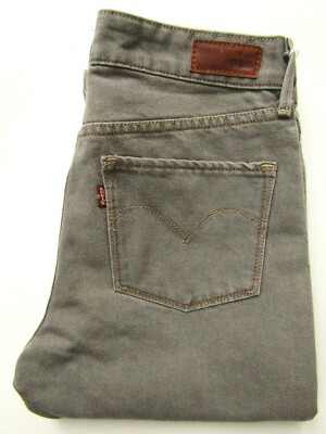 Levi's Demi Curve Straight Damen Jeans W28 L32 Mid Grey Denim LEVC116