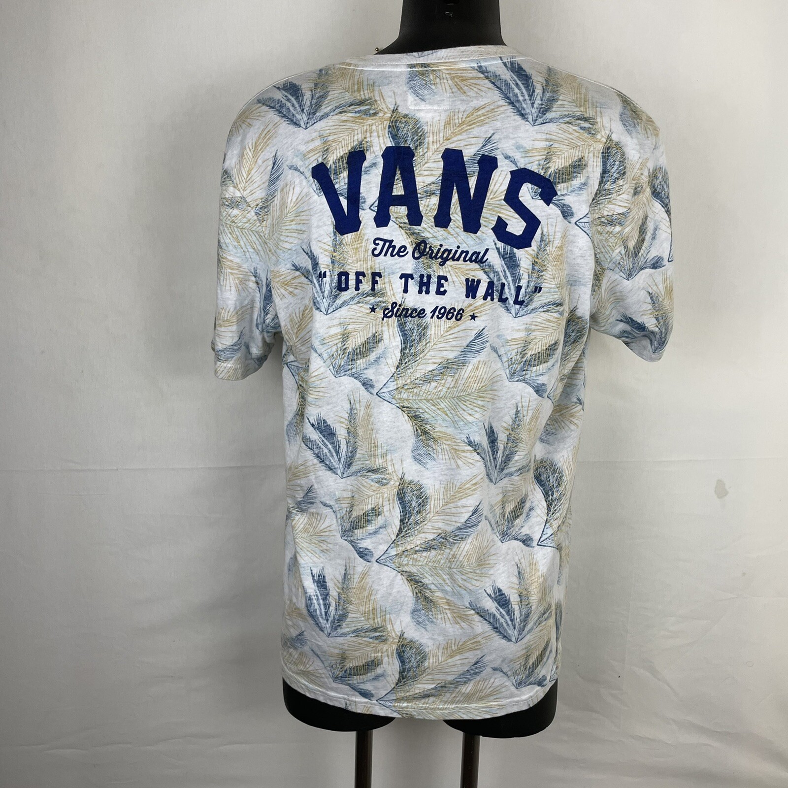 Vans Palm Tree Light Blue Large T-Shirt Off The Wall 1966 Vintage-image