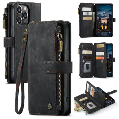 Caseme Flip Card Wallet Phone Case For iPhone 11 12 13 14 15 Pro Max XR X 7 8 SE