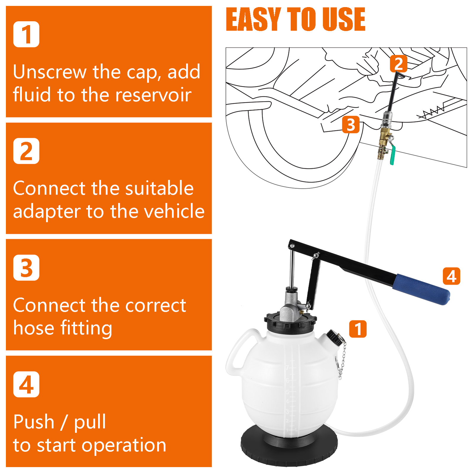 7.5L Transmission Gearbox Oil Filler Hand Pump Oil Filling Change Tool