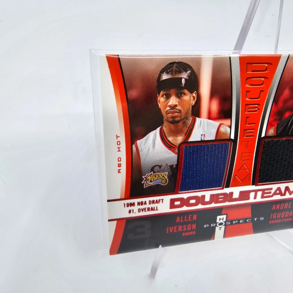 2006-07 Hot Prospects Double Team Allen Iverson Andre Iguodala Game Used /25 - Image 2 of 4