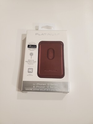 Platinum-Leather Wallet Folio for iPhone 16/15/14/13/12(Pro, Plus, Max)  - Brown