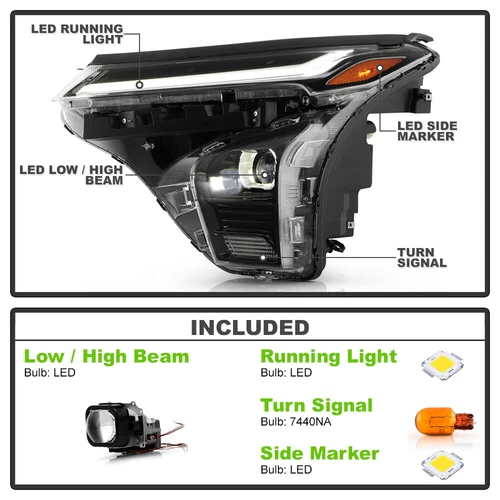 For 2024-2025 Chevy Trax Left & Right w/ LED DRL Projector Headlights Headlamps - Picture 3 of 15
