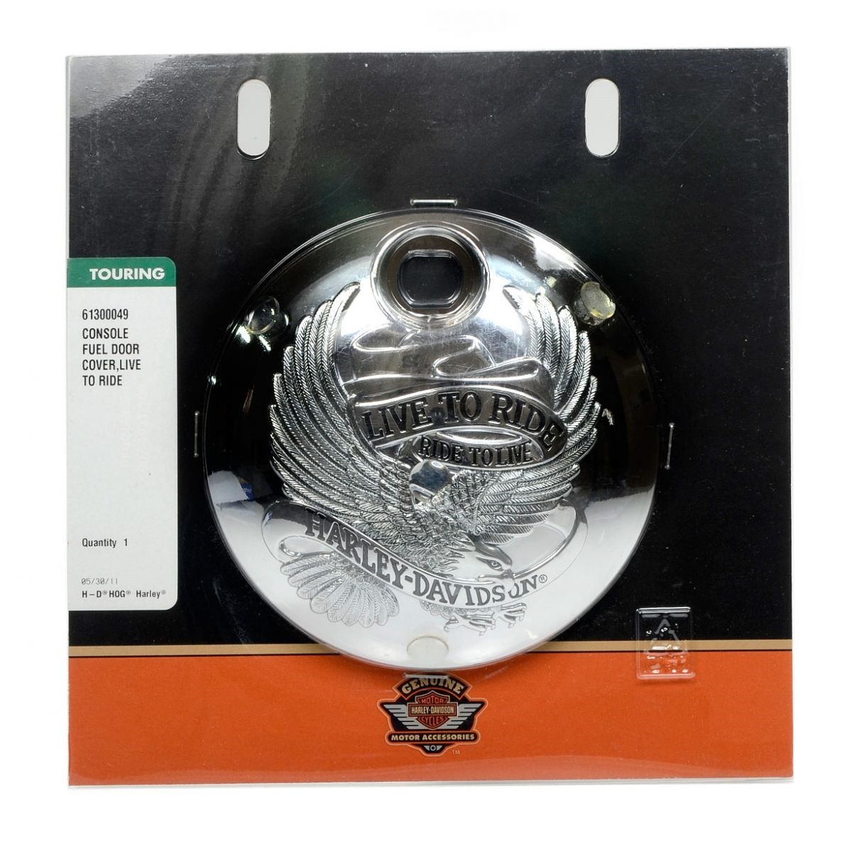 Harley Davidson Chrome Live to Ride Fuel Tank Console Door 61300049A
