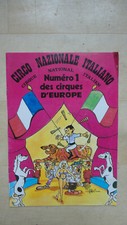 PROGRAMME CIRCO NAZIONALE ITALIANO CIRQUE NATIONAL ITALIEN CHAPU