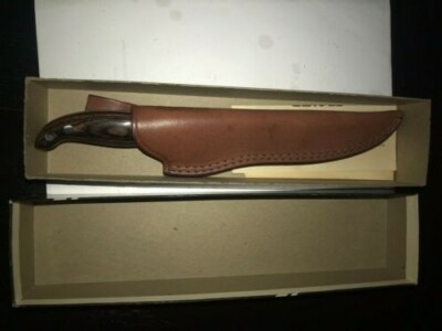 刺客信条6 フクロウのシンジケート フクロウの杖 古兵器 武具　刀装具　日本刀 Lakota Fish Hawk mint boning knife, sheath Seki Japan box & paper
