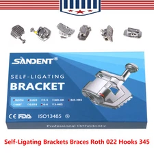 Dental Orthodontic Self-Ligating Brackets Braces Roth 022 Hooks 345&Buccal Tubes