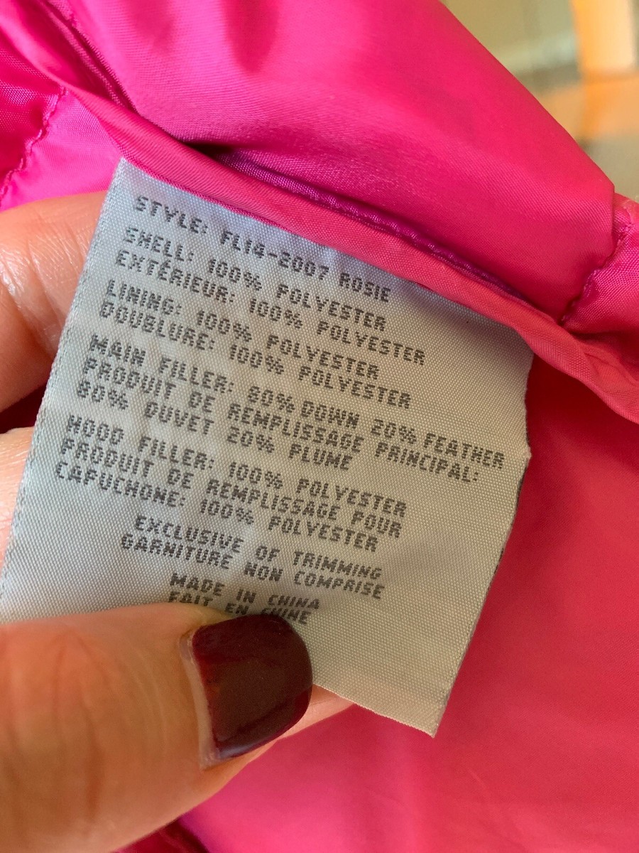 Veste Fille London Fog Taille 10/12 - Rose - Rembourrage Duvet D'Oie - Coupe Slim - Occasion Très Bon État
