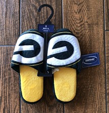 NFL Green Bay Packers Team Slippers Slip on House Shoes Foco Mens Small 7-8