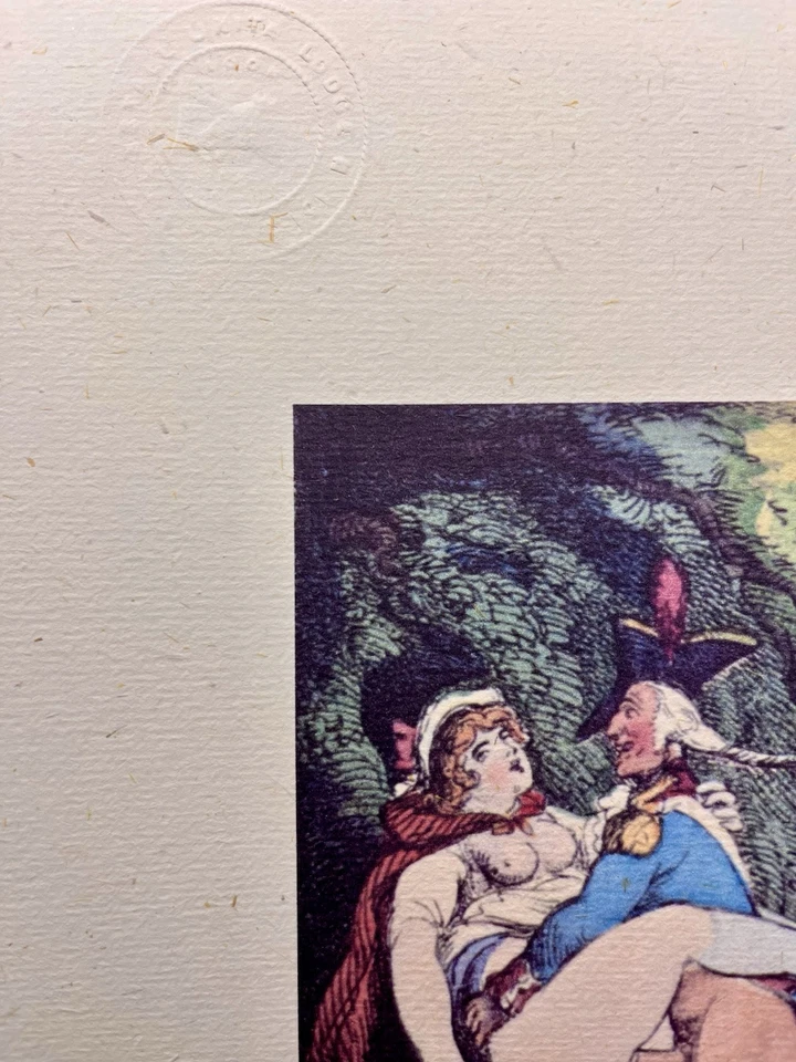 Victorian erotic Kunstdruck Karikatur Rowlandson „Feldwache - Quickie im Feld“ - Bild 2 von 3