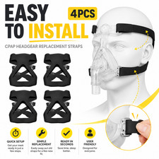 4 Pack CPAP Replacement Headgear Strap Soft Breathable Universal Mask Holder Set