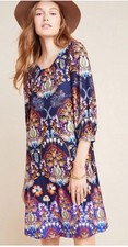 NWT Anthropologie size M Sawyer tunic dress ballon sleeve floral