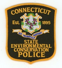 CONNECTICUT CT STATE ENVIRONMENTAL CONSERVATION POLICE SHOULDER PATCH SHERIFF