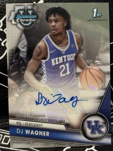 2024 Bowman University Chrome DJ Wagner AUTO Kentucky Wildcats BCPA-DW