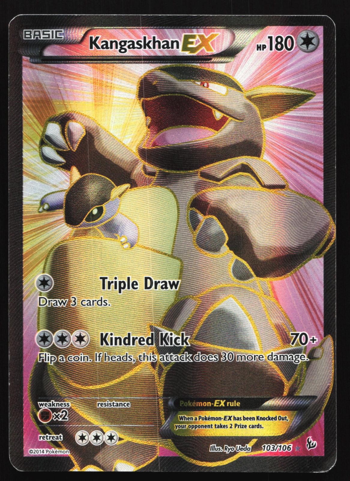 Kangaskhan EX 103/106 Flashfire Ultra Rare Holo Pokemon Card