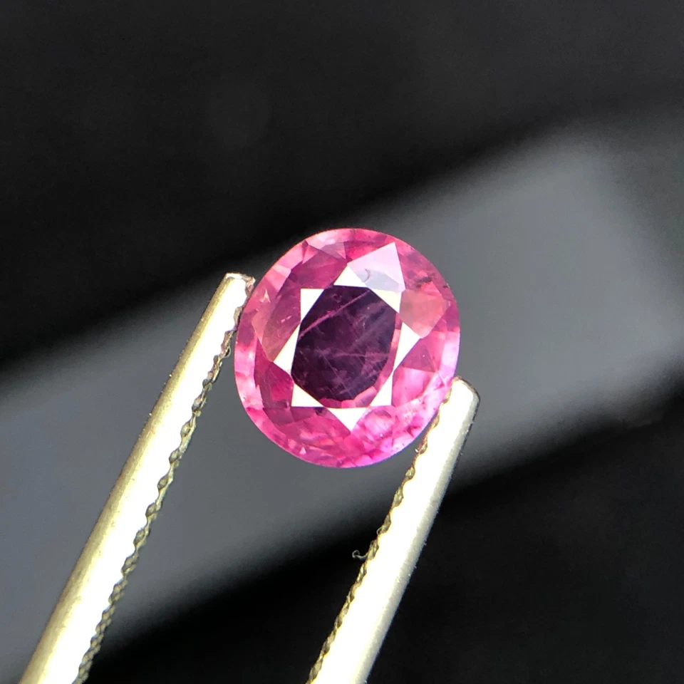 1.55Ct Natural Pinkish Red Ruby Oval Cut Burma HT Loose Faceted Gemstone - Image 2 of 4