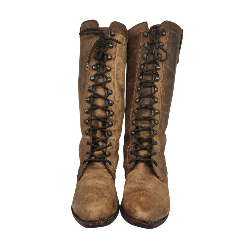 Botas de Colección Seychelles Mujer 8.5 Años 90 Vaquera Combate Punta Punta Marrón Con Cordones Foto 2 de 4