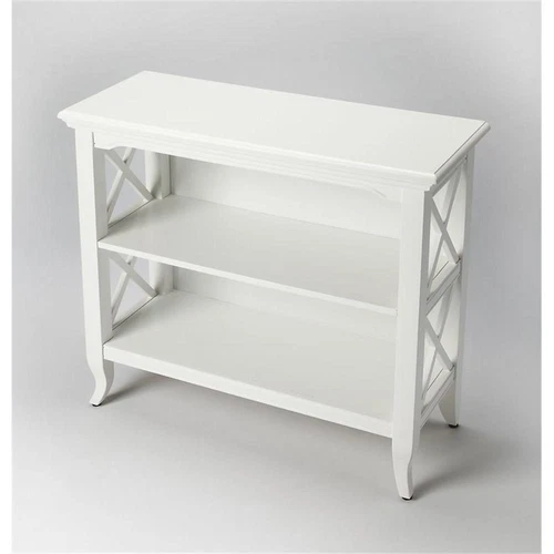 Butler Newport Glossy White Low Bookcase - Picture 1 of 1