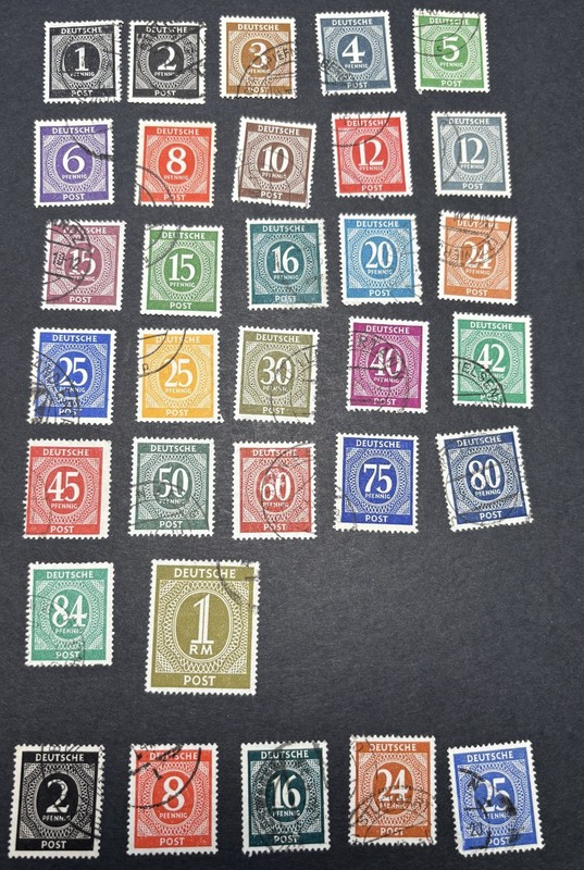 Set of used stamps from Germany #530-556 