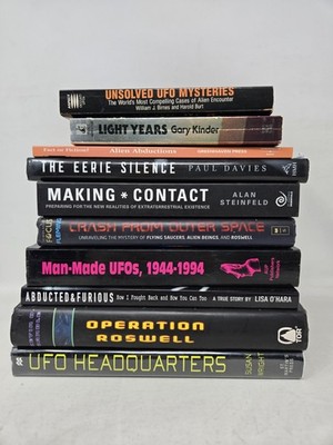 10 books UFOs Unidentified Flying Objects UAPs Flying Saucers Aliens Abductions