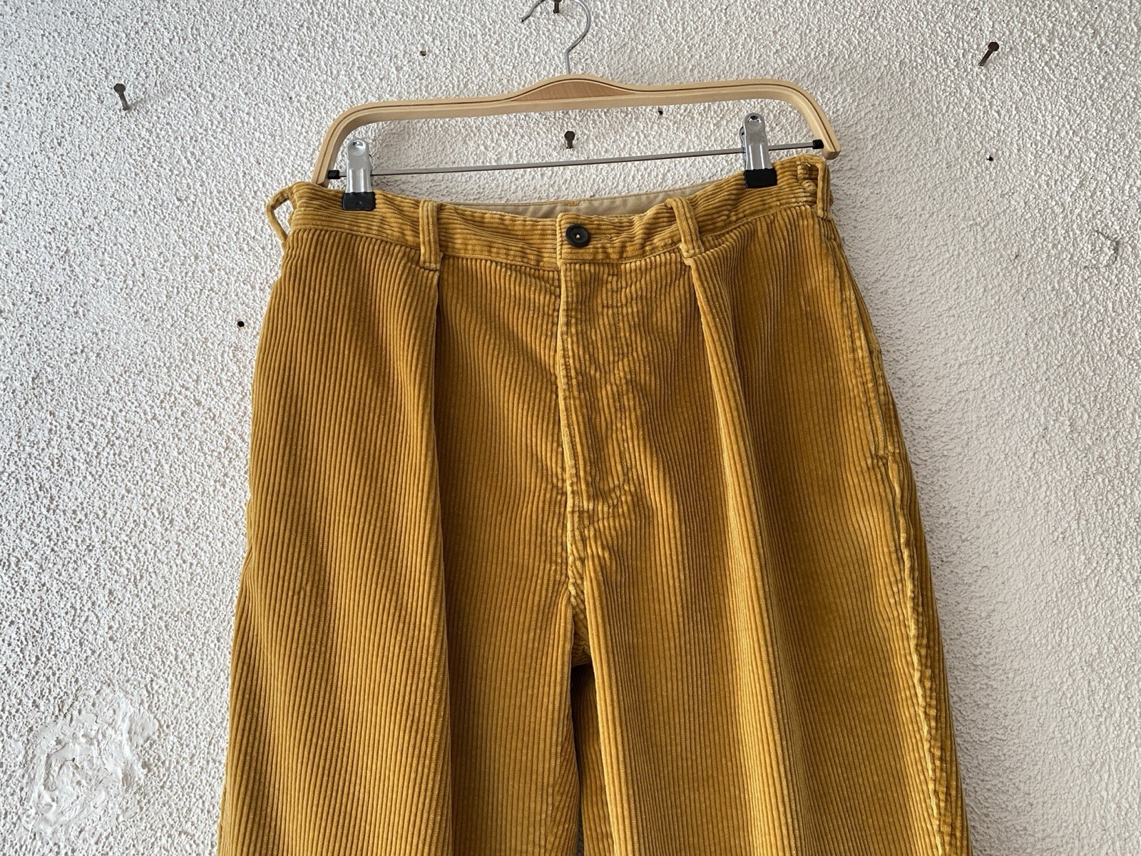 $595 DRAKE’s LONDON corn PLEATED COTTON CORDUROY GAMES TROUSERS 30 x 28 Drakes