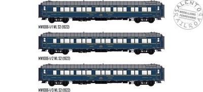 Models Word 1006-1 H0 1:87 - Zug ''Bombay Express'' 3er Set Wagen CIWL von Ep