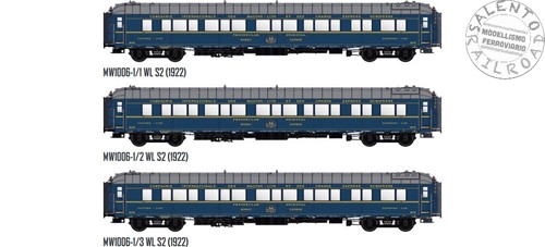 Modelle Word 1006-1 H0 1:87 - Zug "Bombay Express" Set von 3 CIWL Wagen Ep | Zustand: Neu