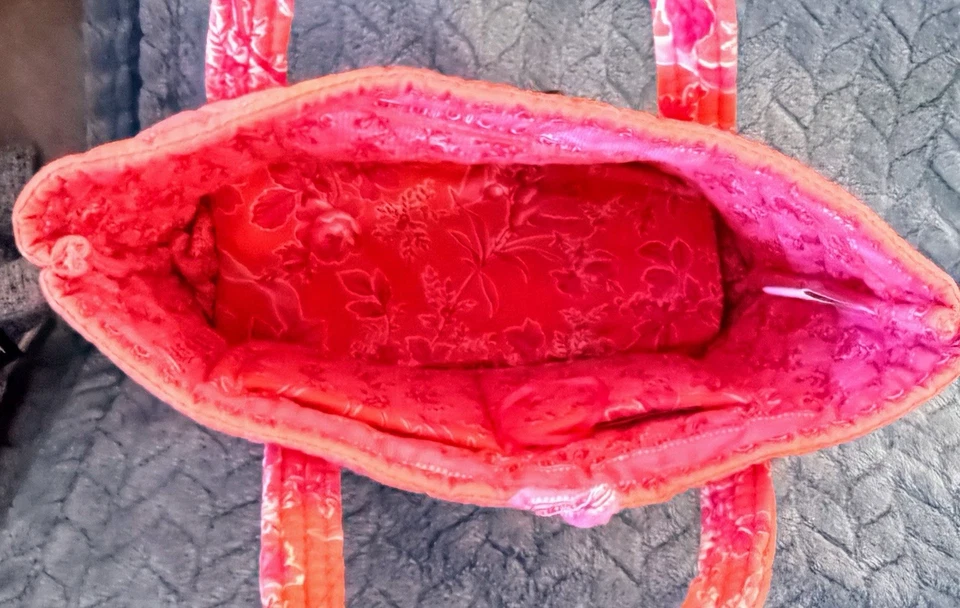 Vera Bradley Tote Purse Quilted Shoulder Bag In Pink - Image 3 of 4