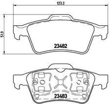 Bremsbelagsatz Hinten Teves-System für Renault Espace IV Jk0/1 Laguna ab 01->