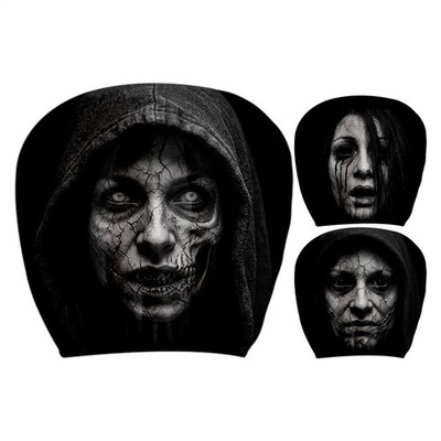 2pcs Universal Car Headrest Cover, Funny Headgear Double-Sided Printed For Car