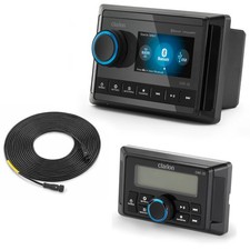 Clarion CMM-30 Marine Source Unit with Color LCD Display CMR-20 Wired Marin...