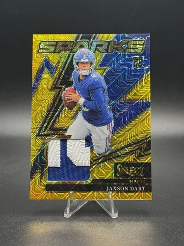 2025 Panini Select - Sparks Jaxson Dart #SPK-JDT Gold Prizm /10 (MEM, RC)