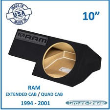 Dodge Ram Quad-Cab 94-2001 10" Single Sub Box Subwoofer Enclosure Ground Shaker