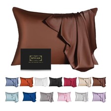 Mulberry Silk Pillowcase for Hair and Skin,Standard Size Cooling Silk Pillow ...