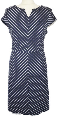 ZERO Kleid Gr.42 blau weiß Kurzarm Set ++Neu++