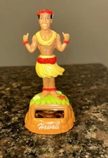 Hawaii Hula Man Solar Powered Dashboard Doll Boxed