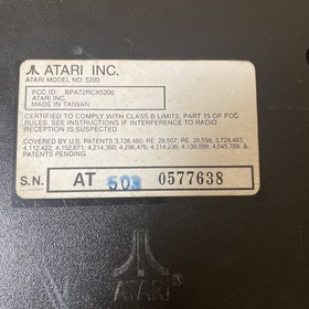 Atari 5200 Video Game Console Black (System) Console Only