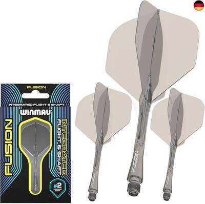 WINMAU Darts Fusion Integrated Flight & Shaft System - No.2 Shape &
