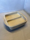 Vintage Anchor Hocking Microware PM481-T1 Dish Container w Divided Lid USA Made