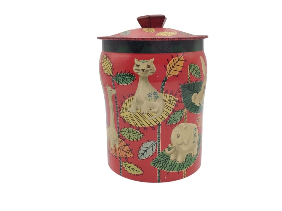 Vintage George W. Horner Tin Box, Candy Storage Container Midcentury Animals - Image 3 of 4