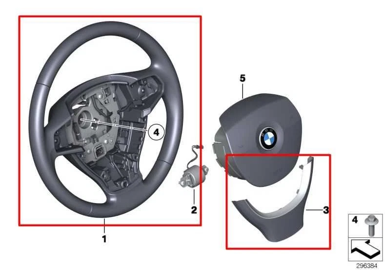 2010-2015 BMW 750Li xDrive 4.4L AWD Steering Wheel Leather w/ Control Buttons - Image 2 of 4