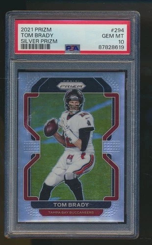 2021 PRIZM SILVER PSA 10 TOM BRADY BUCS
