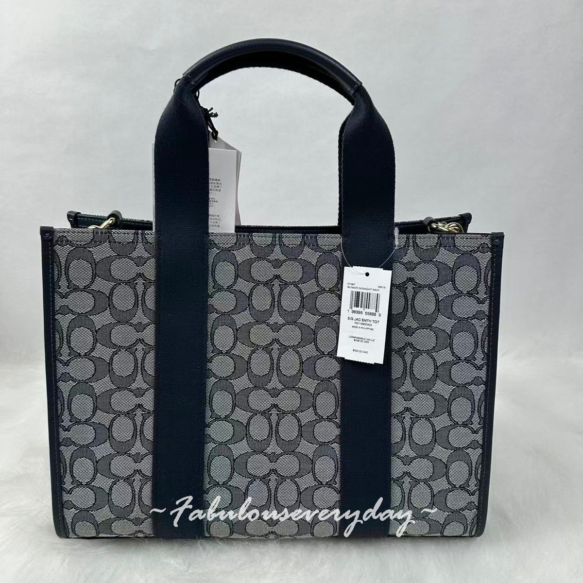 Coach Smith Tote Bag Crossbody In Signature Jacquard CY367